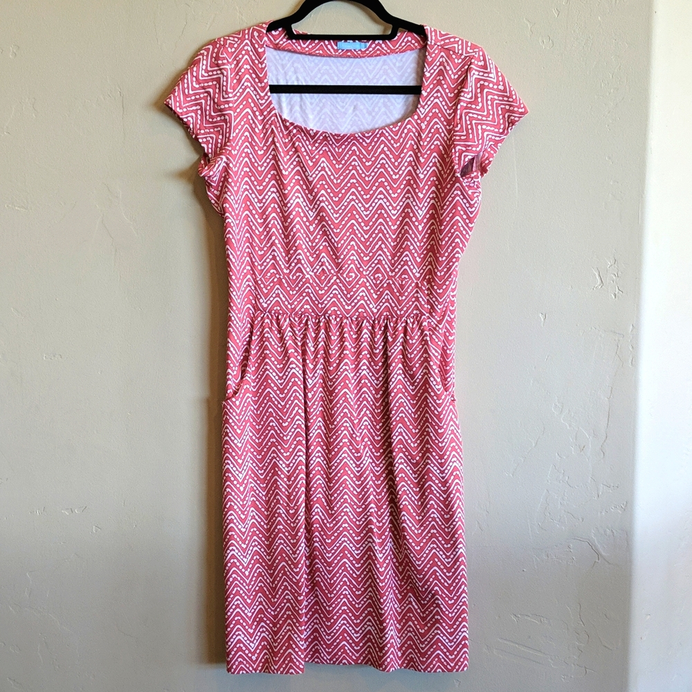 J.McLaughlin Short Sleeve Coral Print Dress